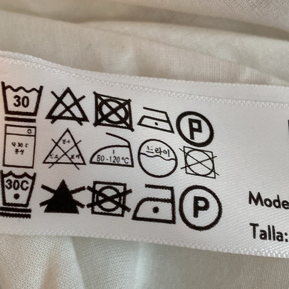 NWT. Massimo Dutti White Linen Blend Asymmetric Midi Slip Dress. Size L. - Picture 5 of 8